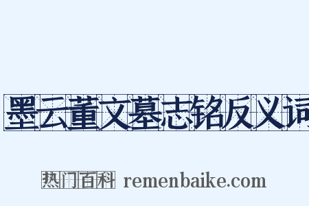 墨云董文墓志铭反义词是什么意思的图片